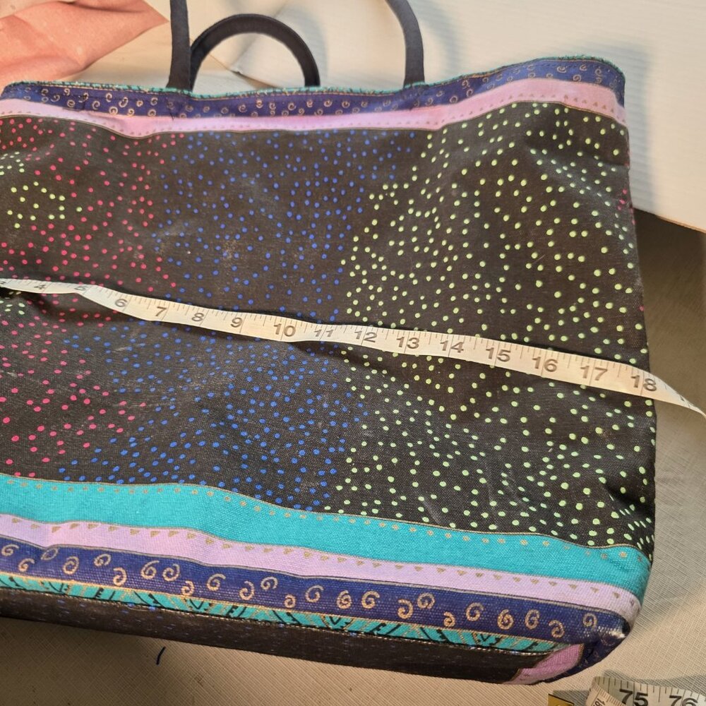 Laurel Burch Canvaa Shoulder Tote Zipper Top 18"X5"X15"-Dogs & Doggies - Picture 9 of 12